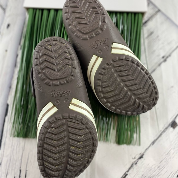 Jibbitz By Crocs Unisex Brown Solid Round Toe Slip on Clogs Sandals Size 9 - Picture 6 of 6